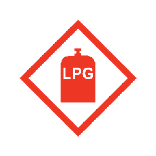LPG GAS WARNING STICKER CARAVAN MOTORHOME SC91